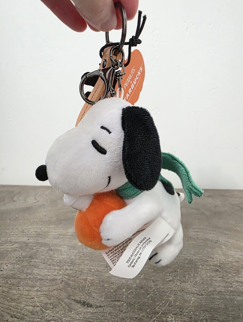 Starbucks x Peanuts Snoopy Keychain In Hand